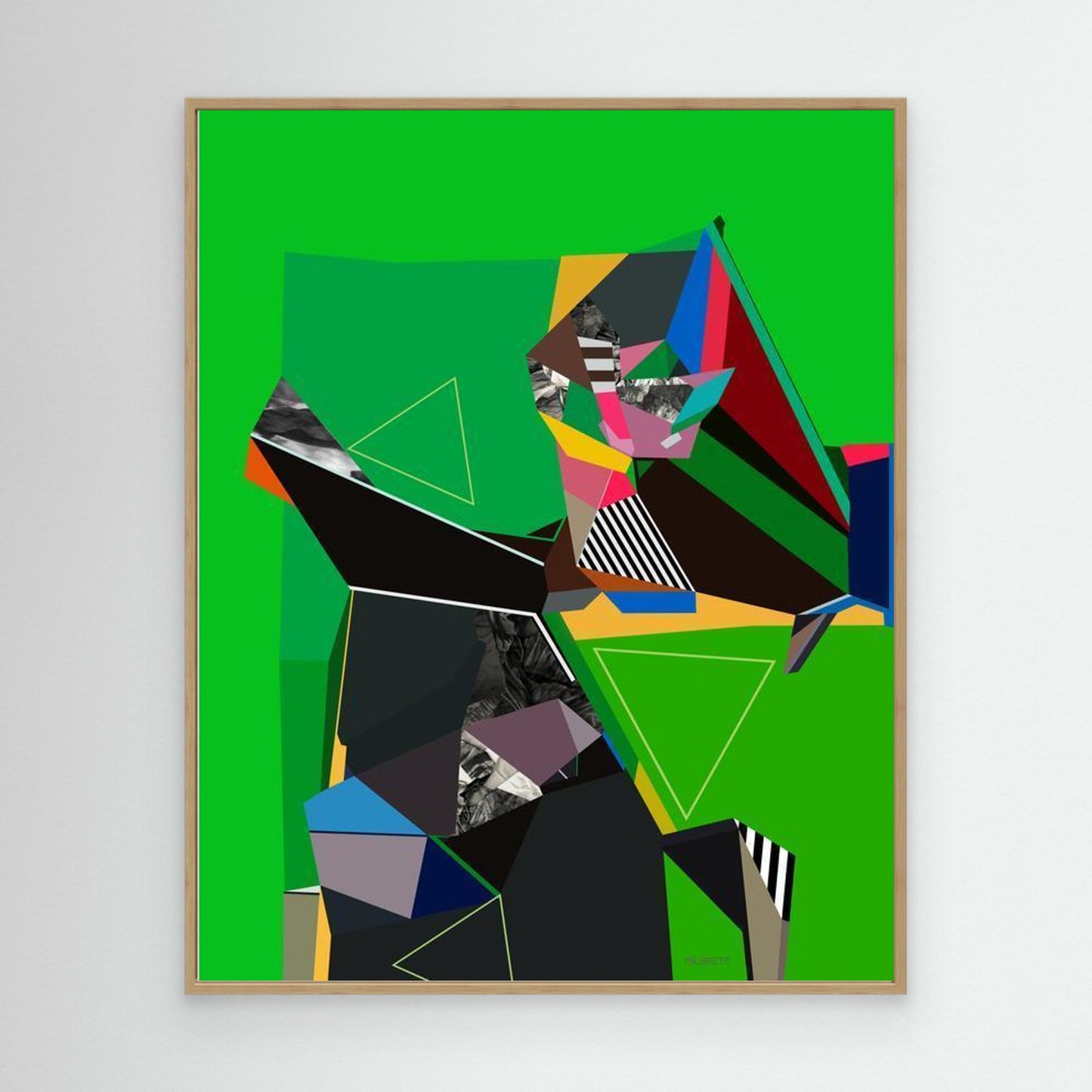 Modern Wall Art Canvas Print Contemporary wall decor Geometric artwork Framed canvas print