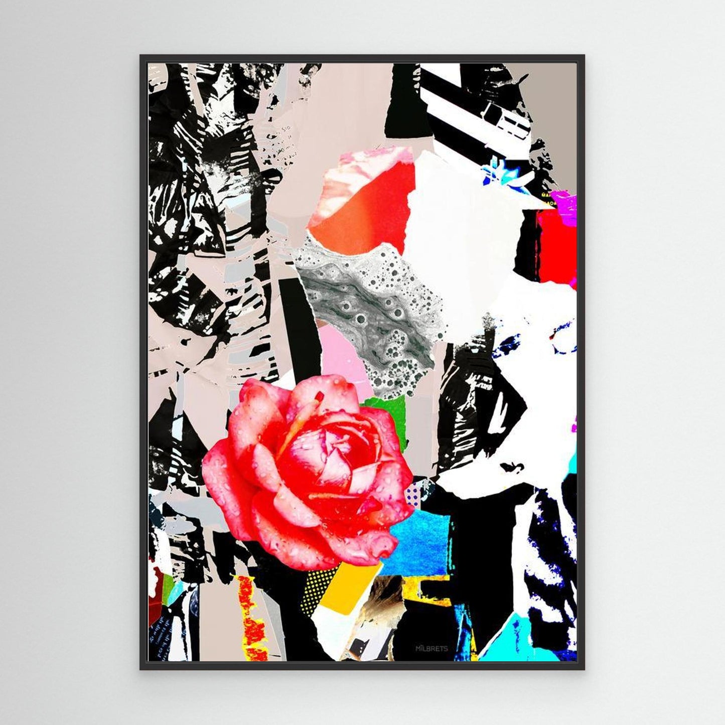 Abstract Floral Art Abstract Botanical Art for Living Room Floral Canvas Print Colorful Modern Wall Art