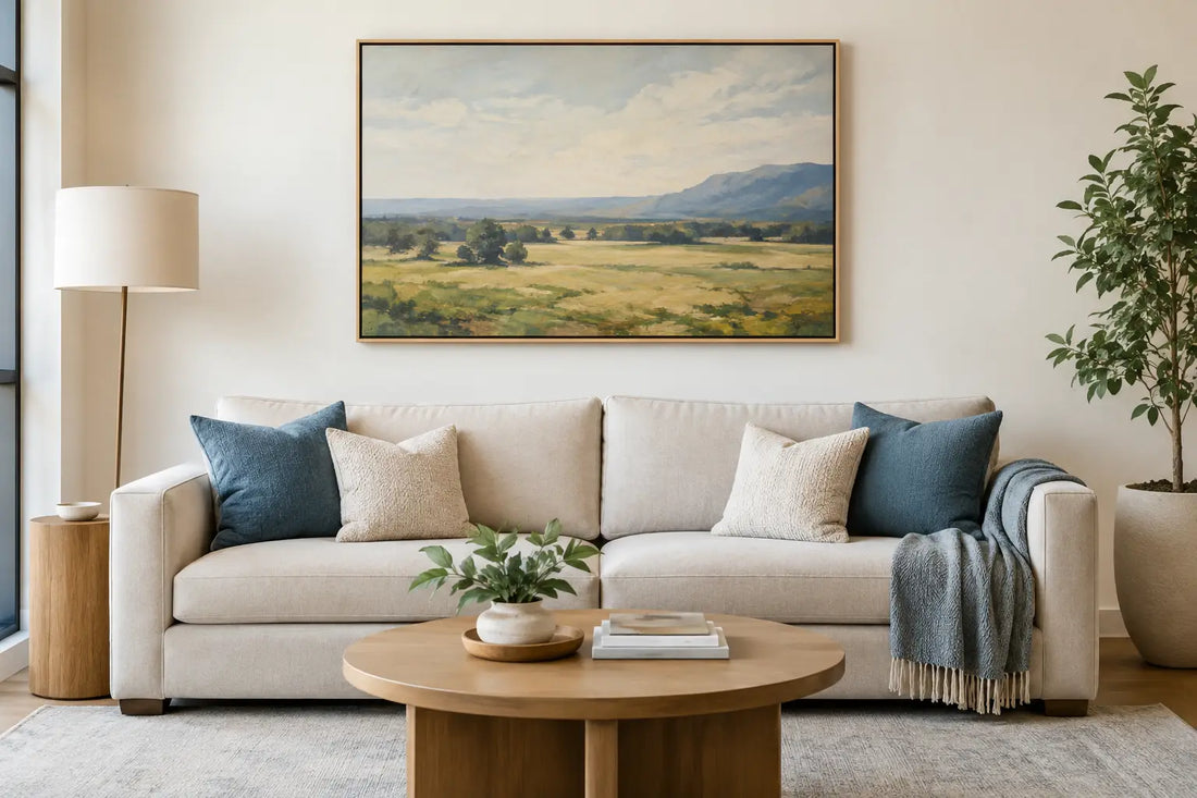 Best Art Placement Above Sofas: Scale and Space