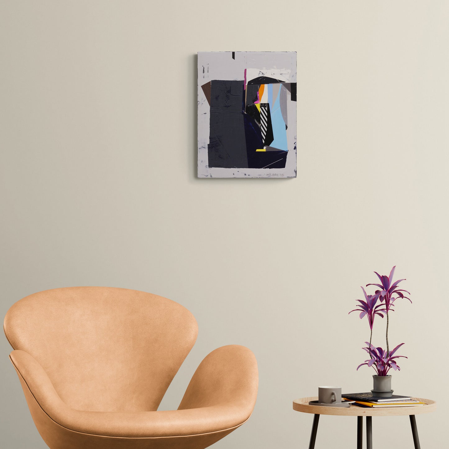 "AM-206" 29x37 cm  acrylic/wood