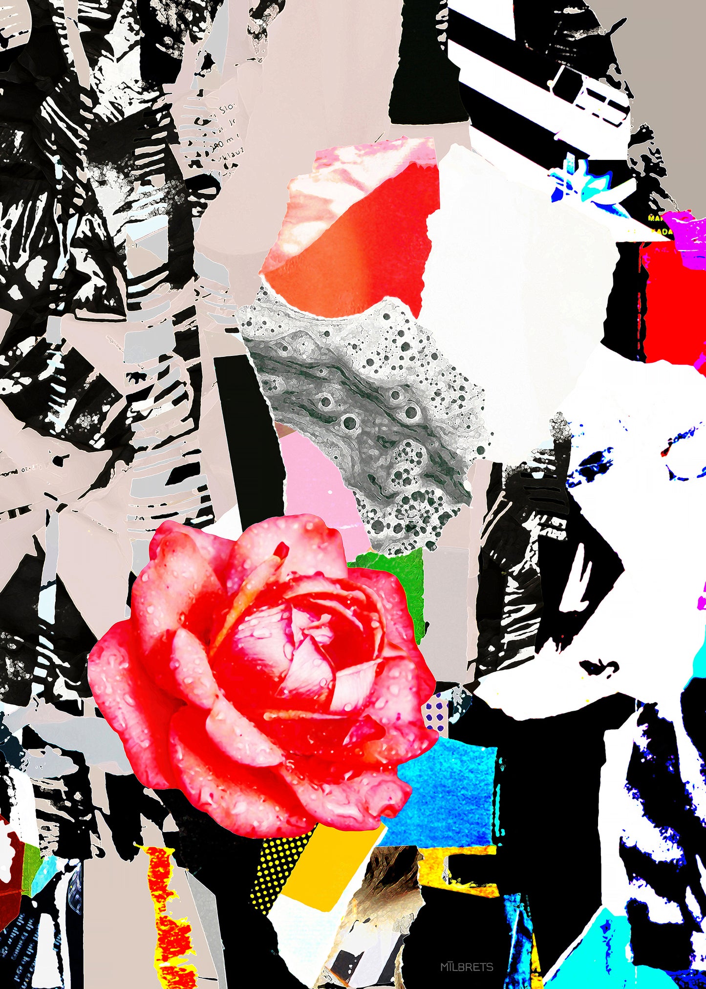 Abstract Floral Art Abstract Botanical Art for Living Room Floral Canvas Print Colorful Modern Wall Art