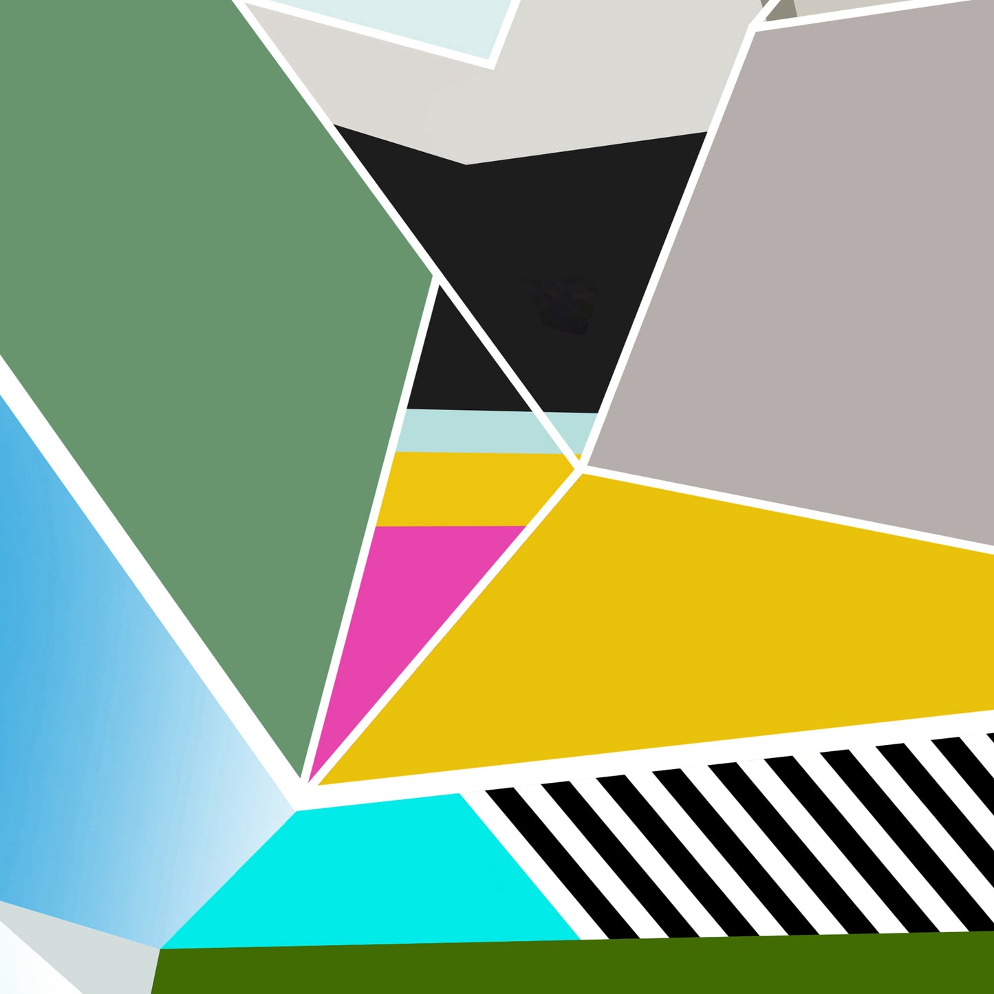 Vibrant Geometric Abstract Wall art | Colorful Canvas Print "SA-341"