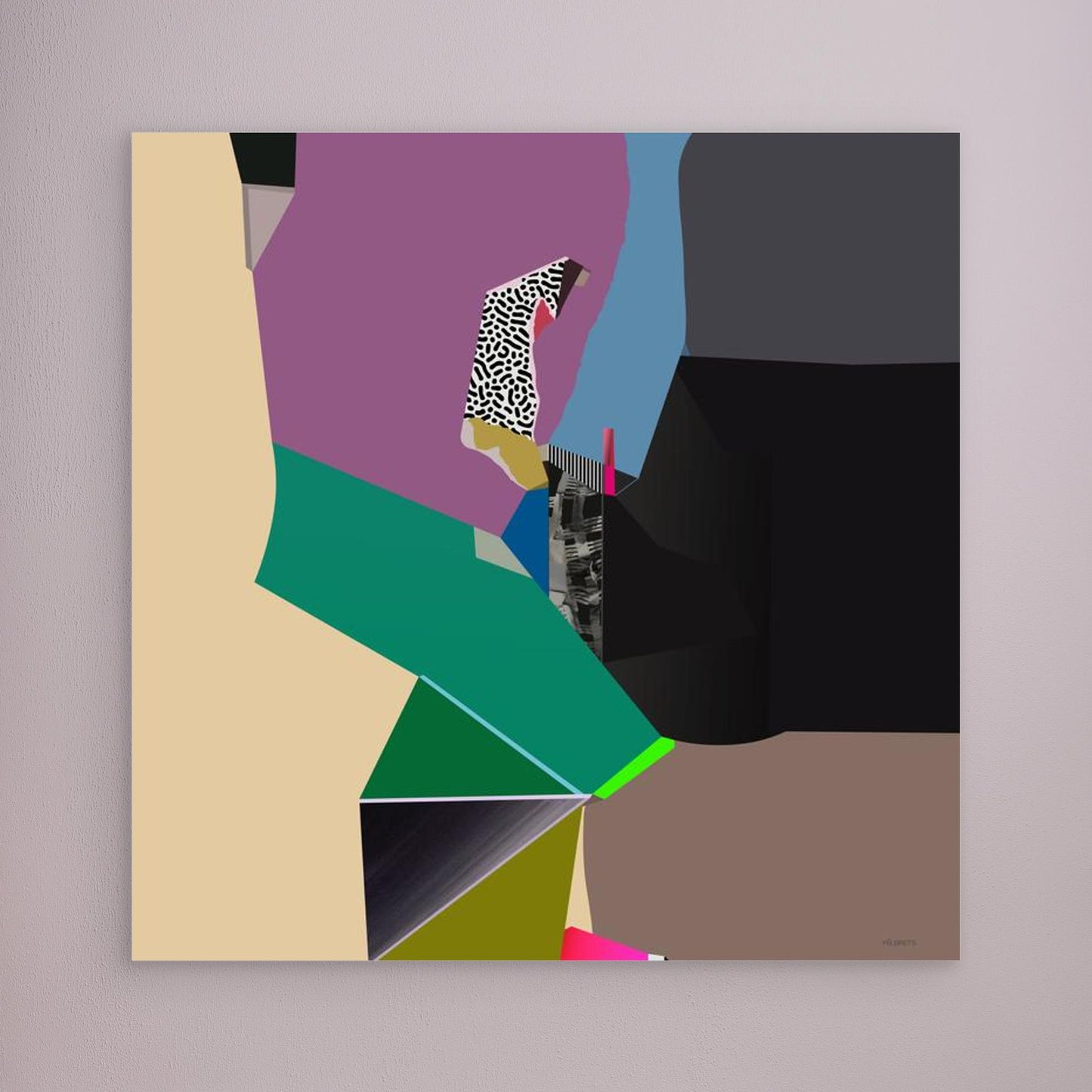 Rova RA-278 square abstract canvas print unframed
