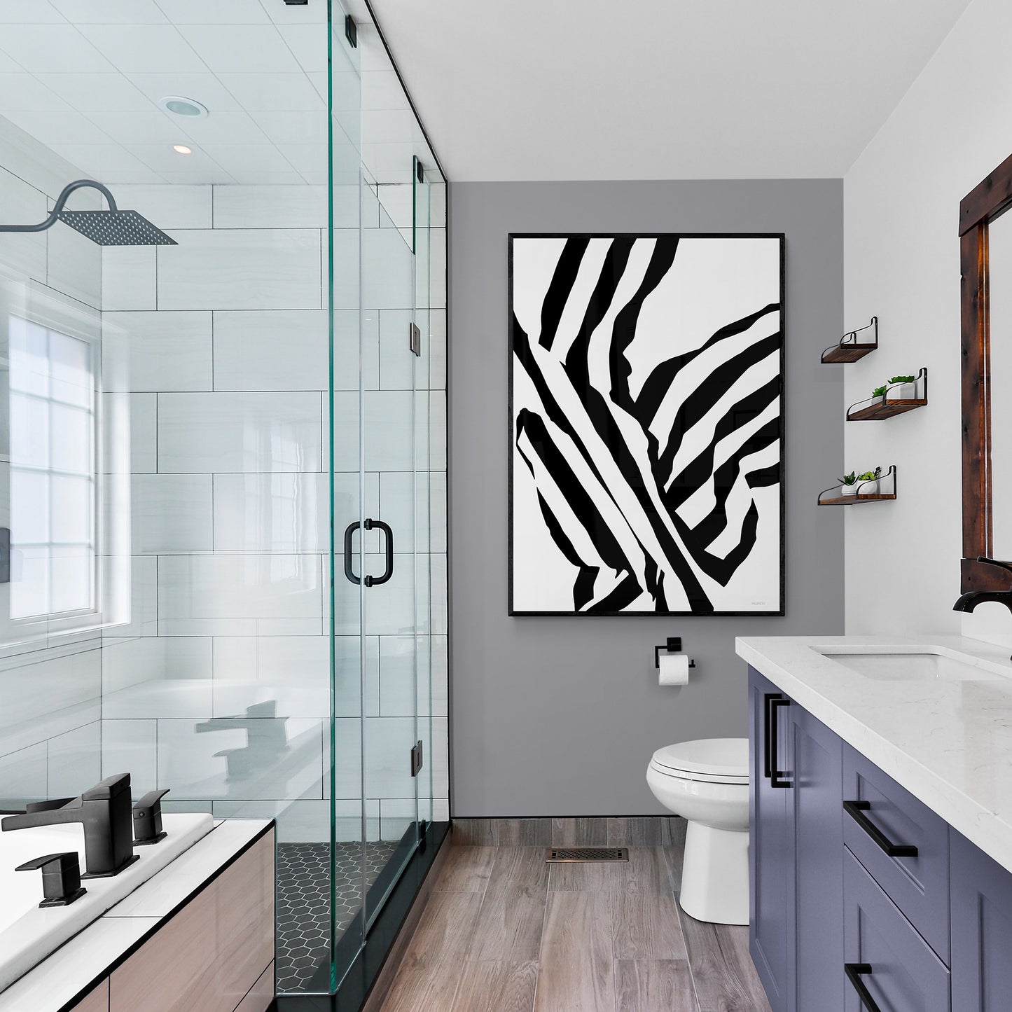 Minimalist Canvas Art Black and White Abstract Canvas Print Modern Minimalist Wall Art for Living Room or Office Scandinavian Style Abstract Art Print