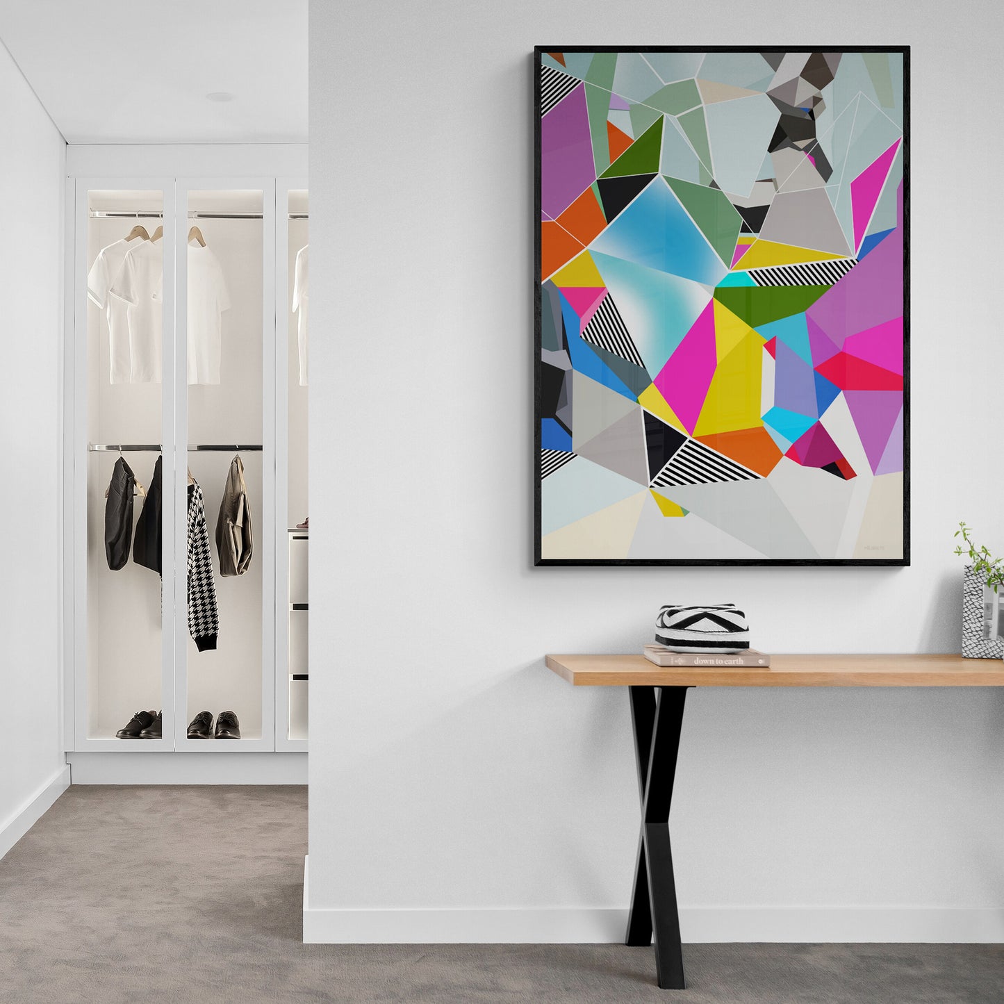 Vibrant Geometric Abstract Wall art | Colorful Canvas Print "SA-341"