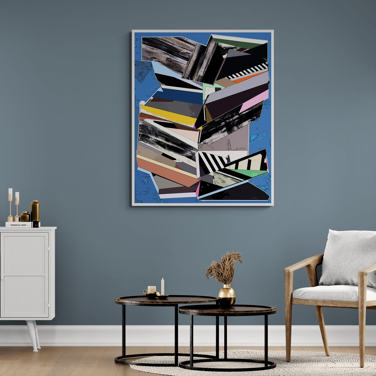 Urban Kinetic Modern Geometric Abstract Canvas Print | "HA-130"