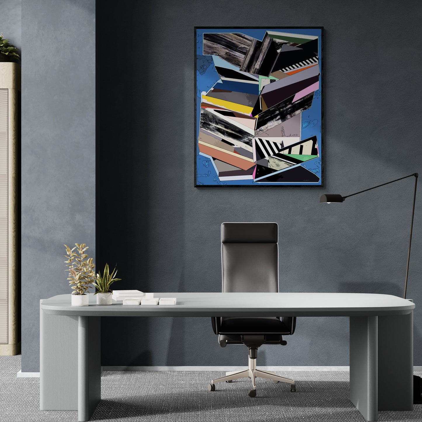 Urban Kinetic Modern Geometric Abstract Canvas Print | "HA-130"