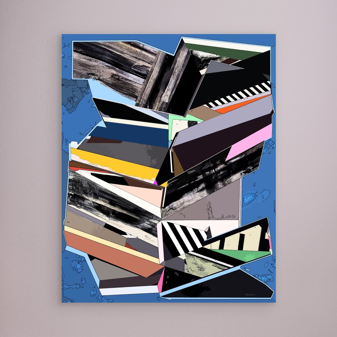 Urban Kinetic — Modern Geometric Abstract Canvas Print