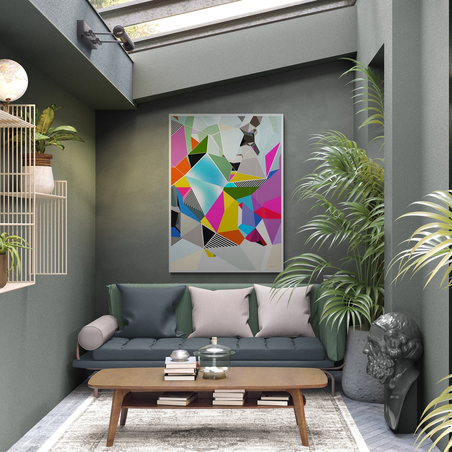 Vibrant Geometric Abstract Wall art | Colorful Canvas Print "SA-341"