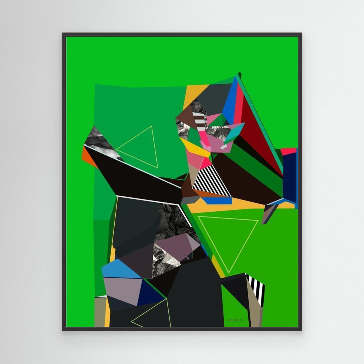 Modern Wall Art Canvas Print Contemporary wall decor Geometric artwork Framed canvas print